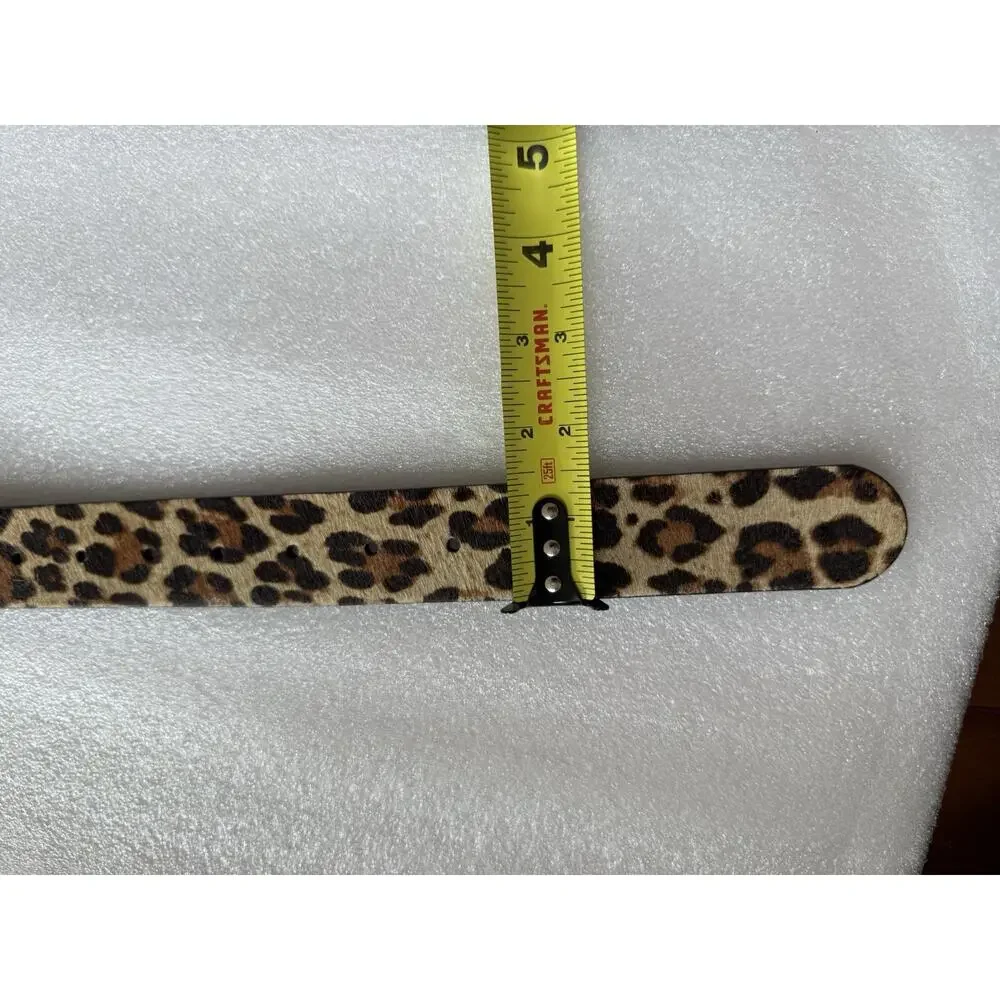 New Alxiliary Leopard CALFHAIR Leather Belt XXS 2XS